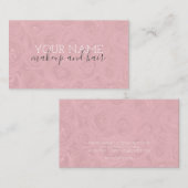 Cute roze Roses Hair en Makeup Visitekaartje (Voorkant / Achterkant)