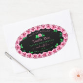 Cute roze roze Lijst Elegant Black Product Labels (Envelop)