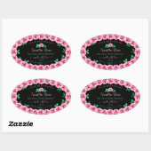 Cute roze roze Lijst Elegant Black Product Labels (Vel)