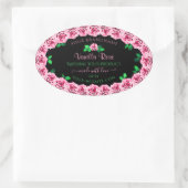 Cute roze roze Lijst Elegant Black Product Labels (Tas)