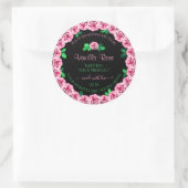 Cute roze roze Lijst Elegant Black Product Labels (Tas)