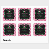 Cute roze roze Lijst Elegant Black Product Labels (Vel)