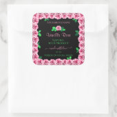 Cute roze roze Lijst Elegant Black Product Labels (Tas)