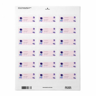 Cute Roze Ruimtevaarder Schoolnaamlabels Etiket