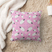 Cute Roze Schaap Patroon Worp Kussen (Deken)
