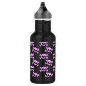 Cute roze schedel en kruisbeenderen waterfles (Rechts)