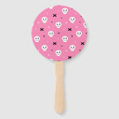 Cute roze schedel Halloween Patroon Handwaaier (Achterkant)