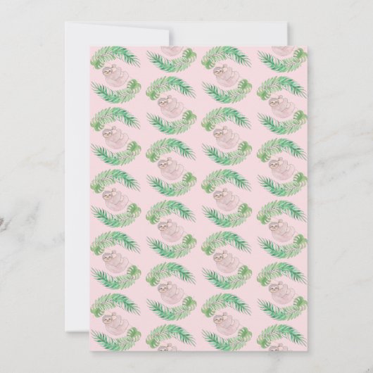 Cute roze schijf op Baby shower Kaart (Achterkant)