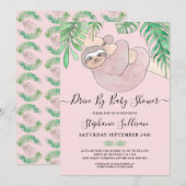 Cute roze schijf op Baby shower Kaart (Voorkant / Achterkant)