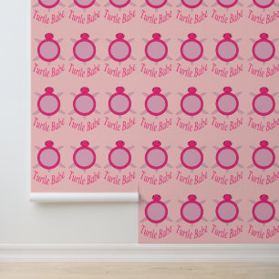 Cute Roze Schildpad Babe Patroon Behang