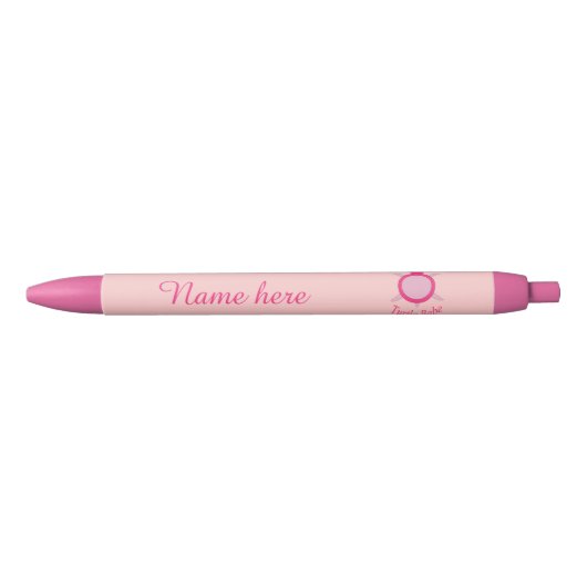 Cute roze schilfers Babe Aangepaste pen (Voorkant)