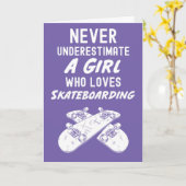 Cute Roze Skateboarden Kaarten Voor Meisjes Skateb (Gele Bloem)