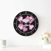 Cute Roze Skull Grote Klok (Huis)