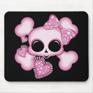 Cute Roze Skull Muismat