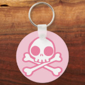 Cute Roze Skull Sleutelhanger (Voorkant)