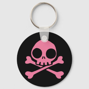 Cute Roze Skull Sleutelhanger