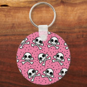 Cute Roze Skull Sleutelhanger (Voorkant)