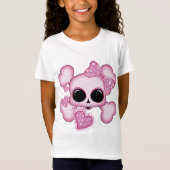 Cute Roze Skull T-shirt (Voorkant)