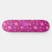 Cute roze Skulls & Cupcakes Skateboard (Horizontaal)