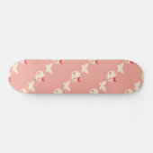 Cute Roze Skulls Persoonlijk Skateboard (Horizontaal)