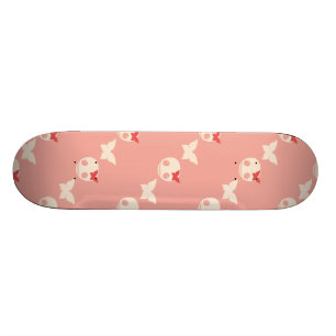 Cute Roze Skulls Persoonlijk Skateboard