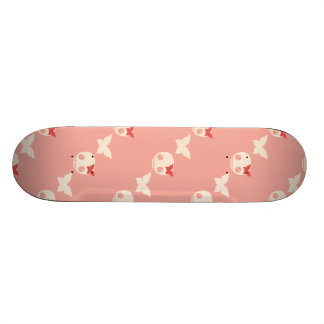 Cute Roze Skulls Persoonlijk Skateboard
