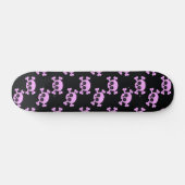 Cute roze Skulls Skateboard (Horizontaal)