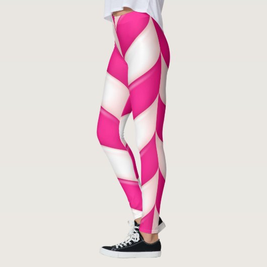 Cute roze snoeprietpatroon leggings (Links)