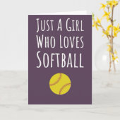 Cute Roze Softbal Kaarten Sport Meisje Speler Kind (Gele Bloem)