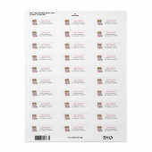 Cute Roze speelse huis vakantie retour Etiket (Full Sheet)