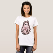 Cute Roze Spinneboog Halloween T-Shirt | Coquett (Voorkant volledig)