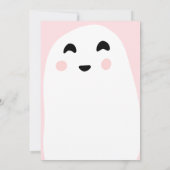 Cute roze spoken Halloween boe baby shower Kaart (Achterkant)