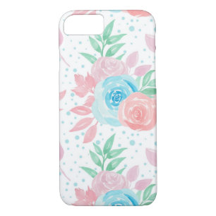 Cute roze Spring Flowers iPhone 8/7 Hoesje