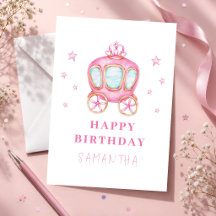 Cute Roze Sprookjes Verjaardagskaart voor Klein Me