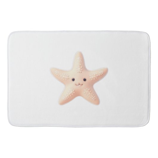 Cute roze Starfish Badmat (Voorkant)