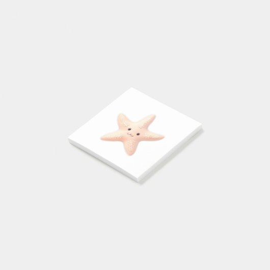 Cute roze Starfish Post-it® Notes (Schuin)