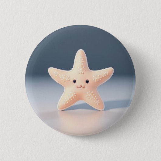 Cute roze Starfish Ronde Button 5,7 Cm (Voorkant)