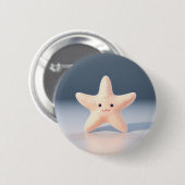 Cute roze Starfish Ronde Button 5,7 Cm (Voorkant /achterkant)