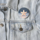 Cute roze Starfish Ronde Button 5,7 Cm (In situ)