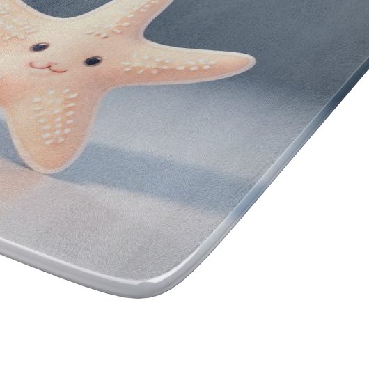 Cute roze Starfish Snijplank (Hoek)