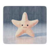 Cute roze Starfish Snijplank (Voorkant)