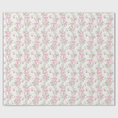 Cute Roze Strik Bloem Coquette Cadeaupapier (Vlak)