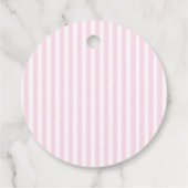 Cute Roze Strik Eerste Verjaardag Bedankjes Labels (Achterkant)