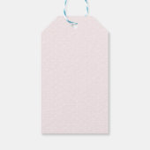 Cute Roze Strik Lint Meisje Baby Shower Cadeaulabel (Achterkant)