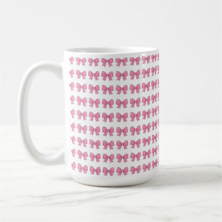 Cute Roze Strik Lint Ontwerp – Meisjesachtige Kawa Koffiemok