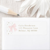 Cute Roze Strik Retouradres Etiket (Insitu)
