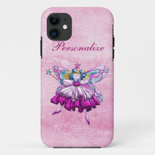 Cute roze Sugar Plum Fairy Printed Jewel Effect iPhone 11 Hoesje