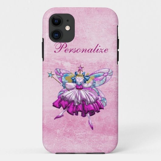Cute roze Sugar Plum Fairy Printed Jewel Effect Case-Mate iPhone Case (Achterkant)