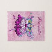 Cute roze Sugar Plum Fairy Puzzle Legpuzzel (Horizontaal)