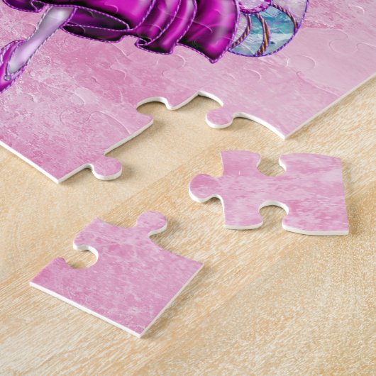 Cute roze Sugar Plum Fairy Puzzle Legpuzzel (Zijkant)